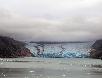 Endicott Arm Dawes Glacier Misty water passage weaving through scenic mountains