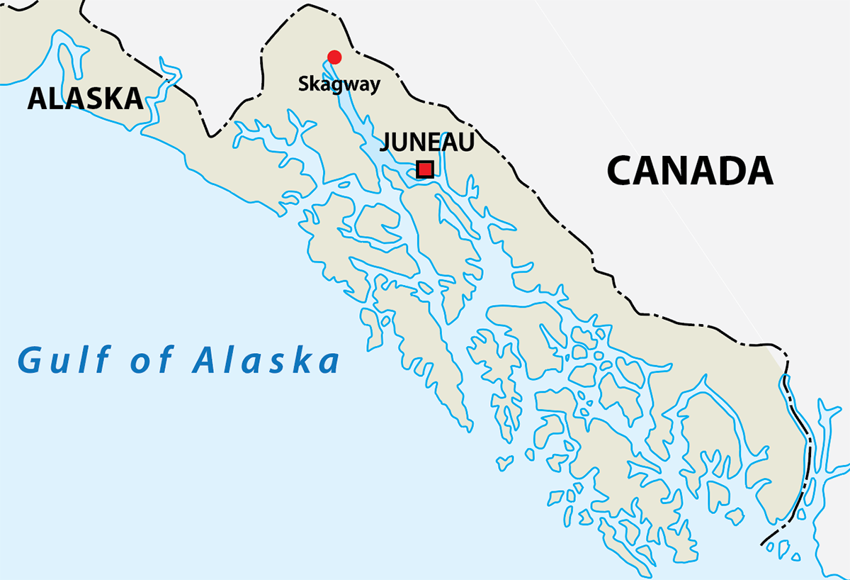 Alaska Map. 