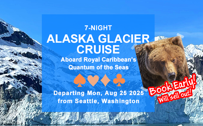 Alaska Glacier Cruise 7-Night Alaska Glacier Cruise Round trip: Seattle, Washington | Mon, Aug 25 2025 - Mon, Sep 01 2025